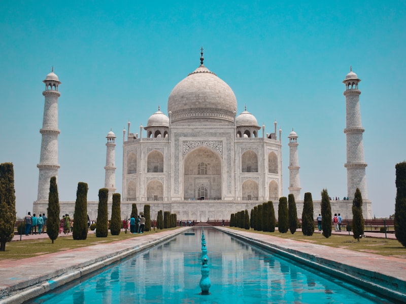 Taj Mahal Agra at sunrise