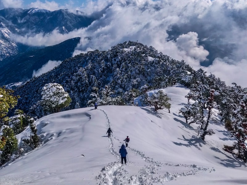 Manali snow-capped mountains and valley